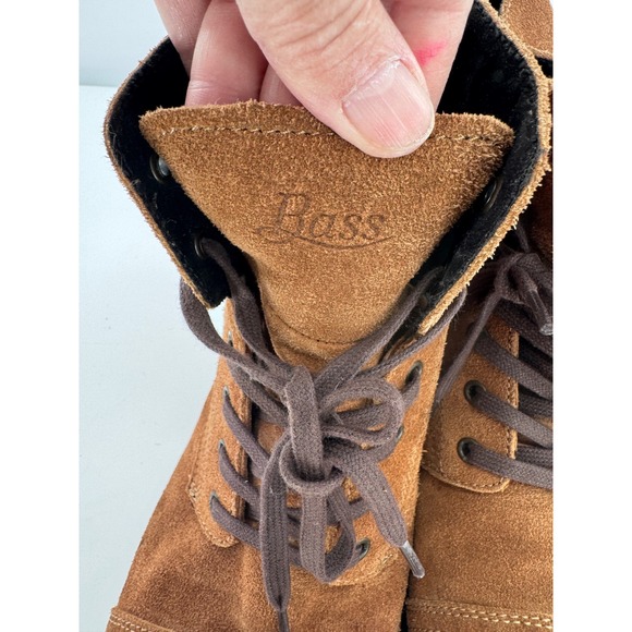 G.H. Bass Macbeth Suede Boots Mens 10.5 Brown Cap Toe Lace Up Shoe‎